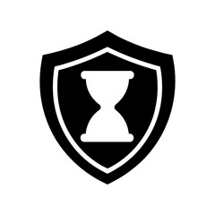Clean Hourglass Inspired Shield Shape Showing Symmetry Control And Modern Defense Line Art Vector illustration