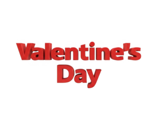 Celebrate valentine's day isolated on transparent background