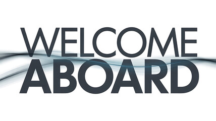 Modern welcome message with sleek design elements on white background