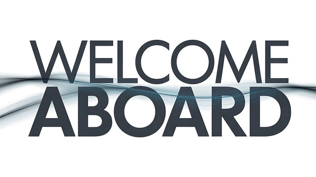 Modern welcome message with sleek design elements on white background - Powered by Adobe