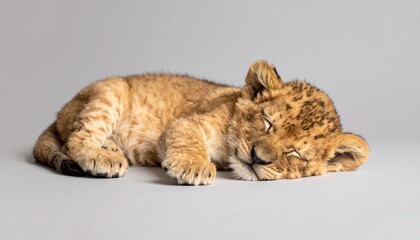 寝ているライオン