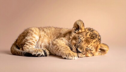 寝ているライオン