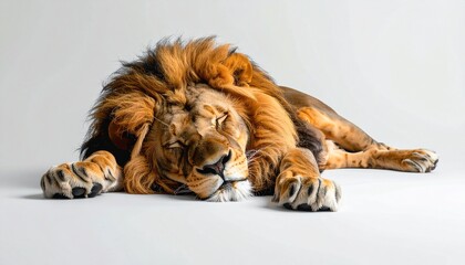 寝ているライオン