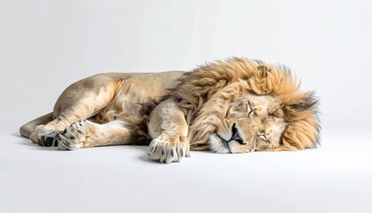 寝ているライオン