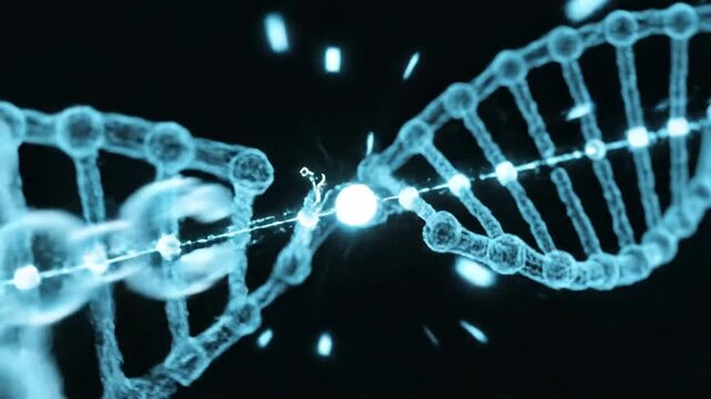 3D DNA Helix Structure Illuminated