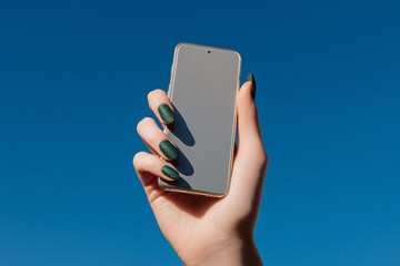 hand holding mobile phone