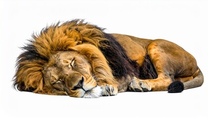 寝ているライオン