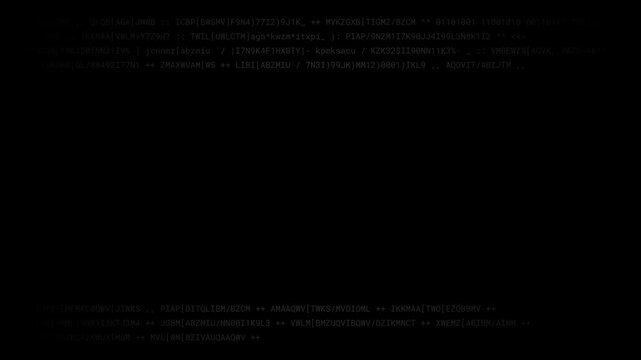 System hacked warning message animation in 4k resolution on black background