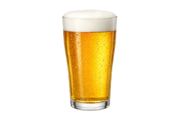 Cold Golden Beer With Foam Isolated