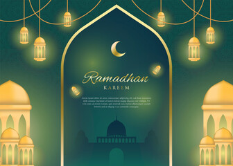 Flat design ramadan kareem background. ramadan kareem banner promotion. vector, illustration.