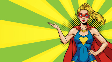 A superhero girl in a pop art style © дима селиванов