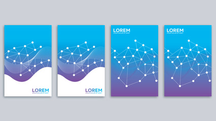 Abstract network connections on gradient background