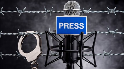 Press freedom journalism media censorship concept