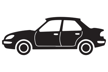 Fototapeta premium Car silhouette icon representing transport vehicle and modern automobile 