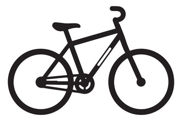 Fototapeta premium Bicycle silhouette icon on white background 