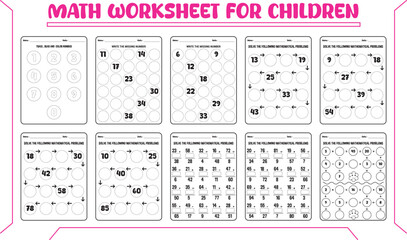 Printable math worksheet for children