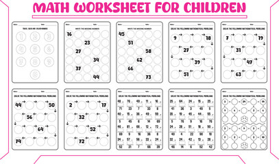 Printable math worksheet for children