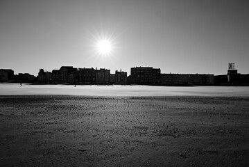 Normandy sunny day winter impressions. Different impressions from Normandy town of Dunkirk.