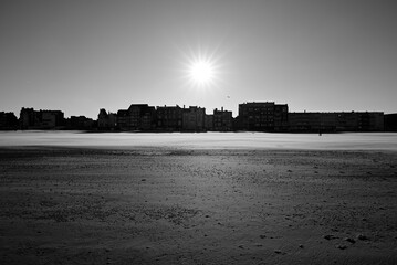 Normandy sunny day winter impressions. Different impressions from Normandy town of Dunkirk.