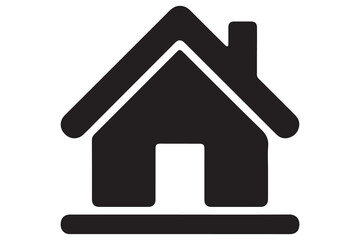 Obraz premium House icon silhouette vector for real estate and property design 