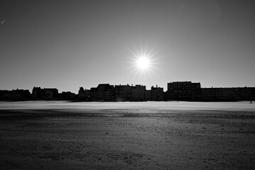 Normandy sunny day winter impressions. Different impressions from Normandy town of Dunkirk.