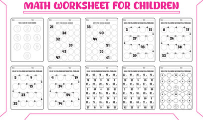 Printable math worksheet for children