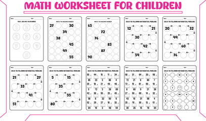 Printable math worksheet for children