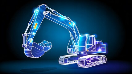 Autonomous robotic excavator representing smart construction technology
