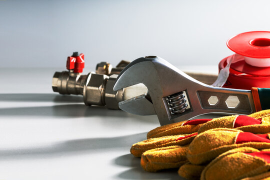 Plumbing tools and equipment.