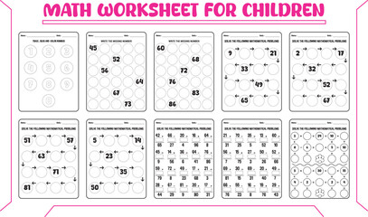 Printable math worksheet for children