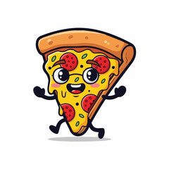 National Pizza Day design template concept. Retro cartoon fast food posters and cards. Social media templates stories posts.