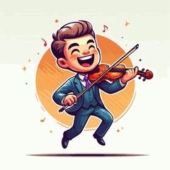 man playing violin