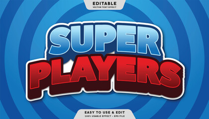 super player editable text effect with modern and simple style