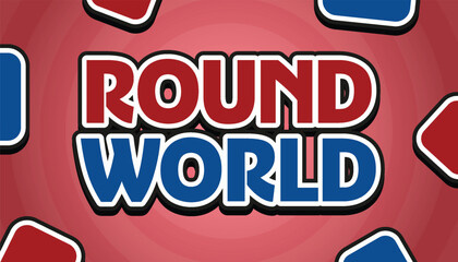 round world editable text effect with modern and simple style