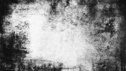 Fototapeta premium A textured abstract black and white image with a blurred indistinct central focus and darkened edges