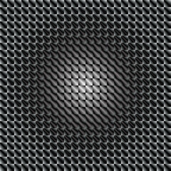 Pixel Bloom Glowing Grid Illusion