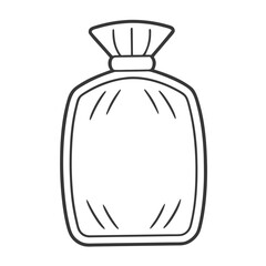 Obraz premium Elegance in a Bottle: Depicting a beautifully crafted perfume bottle. A minimalist outline, highlighting the sleek silhouette and the essence of timeless allure.