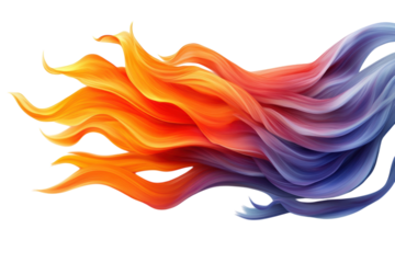 Flat lay perspective of windy weather symbol on white background isolated on transparent background