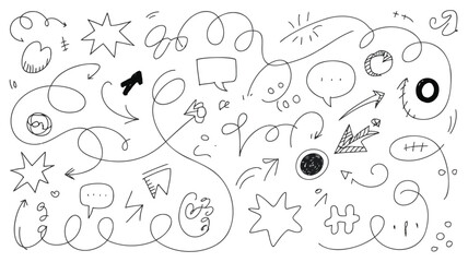 Obraz premium Creative doodle illustrations for business presentations and infographics