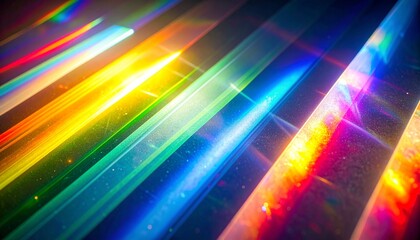 Colorful Light Spectrum: Dynamic display of refracted light, showcasing the mesmerizing dance of the full rainbow spectrum. Capturing a vibrant, artistic representation of color and light refraction.