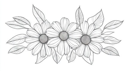 Elegant Monochrome Botanical Leaf Design Element. Minimalist Nature Decoration Graphic on White.