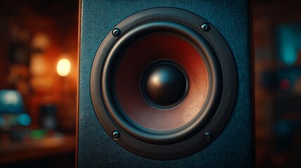 Close-up of a powerful speaker