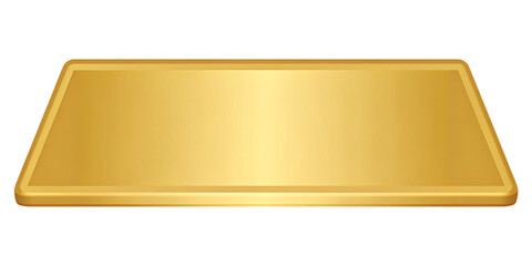 Gold bar on white background isolated on a transparent background bullion metal