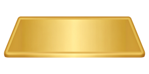 Gold bar on white background isolated on a transparent background bullion metal