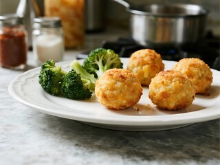 Perfect party snacks made at home. Broccoli Cheese Balls