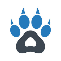 Animal paw print icon