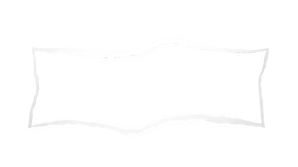 A white outline of a wavy rectangle on a black background