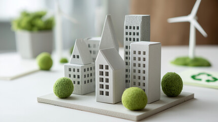 Sustainable Urban Landscape with Clean Energy &ndash; Eco-Friendly Buildings, Net Zero and Green City Future