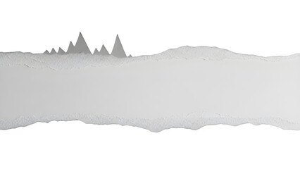 Torn edge with jagged peaks on a black and white background