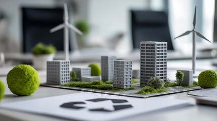 Sustainable Urban Landscape with Clean Energy &ndash; Eco-Friendly Buildings, Net Zero and Green City Future